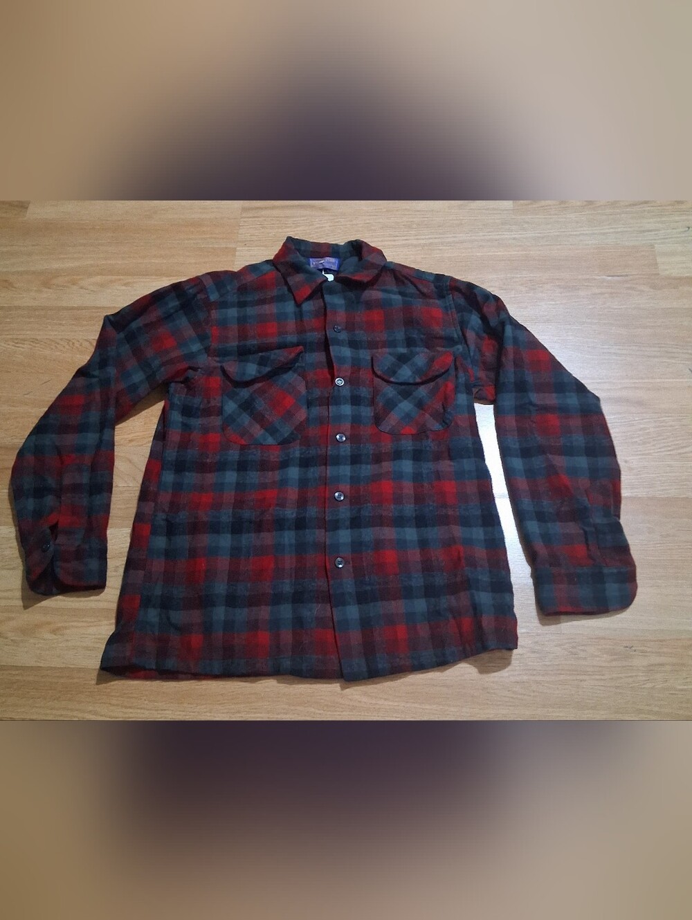 Pendleton Red and Black Plaid Flannel Shirt